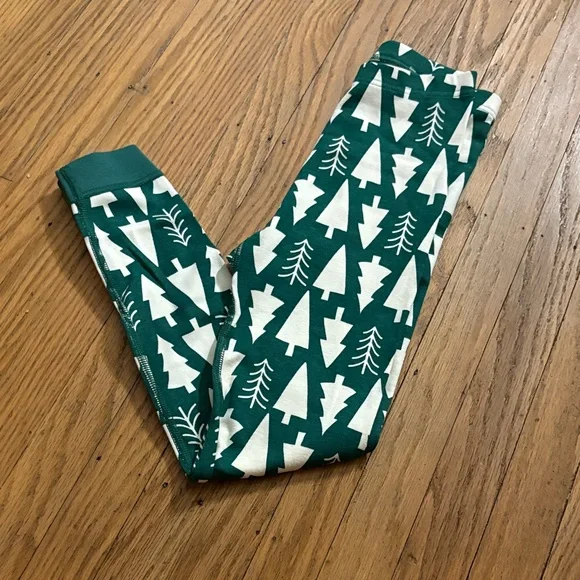 *NWT* organic* Hanna Andersson Green and White Tree Print Kids Pajamas - Picture 6 of 6